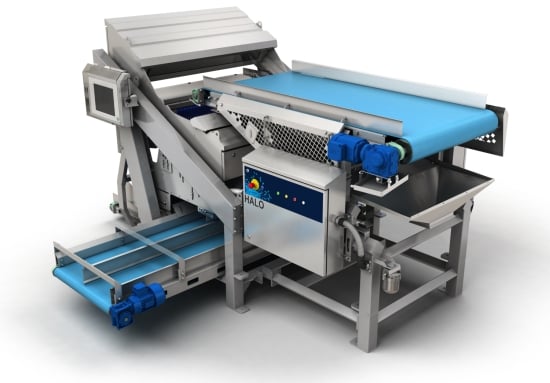 The TOMRA Sorting Solutions Halo is a sensor based optical food sorting solution for many fruit and vegetables. The TOMRA Sorting Solutions Halo is a sensor based optical food sorting solution for many fruit and vegetables.