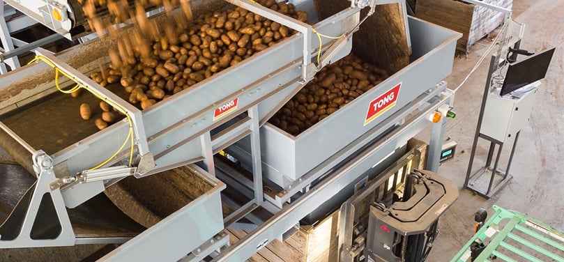 The Monstafill twin-head box filler in operation