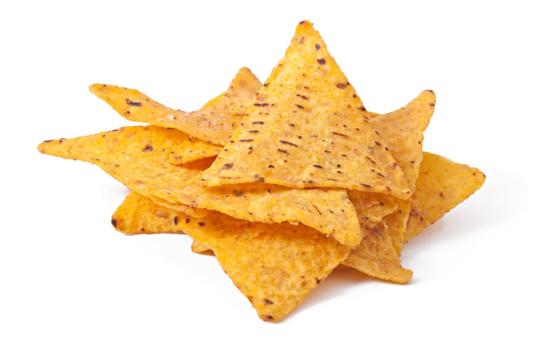 Classic Corn Tortilla Chips with Traditional Triangular Shape
