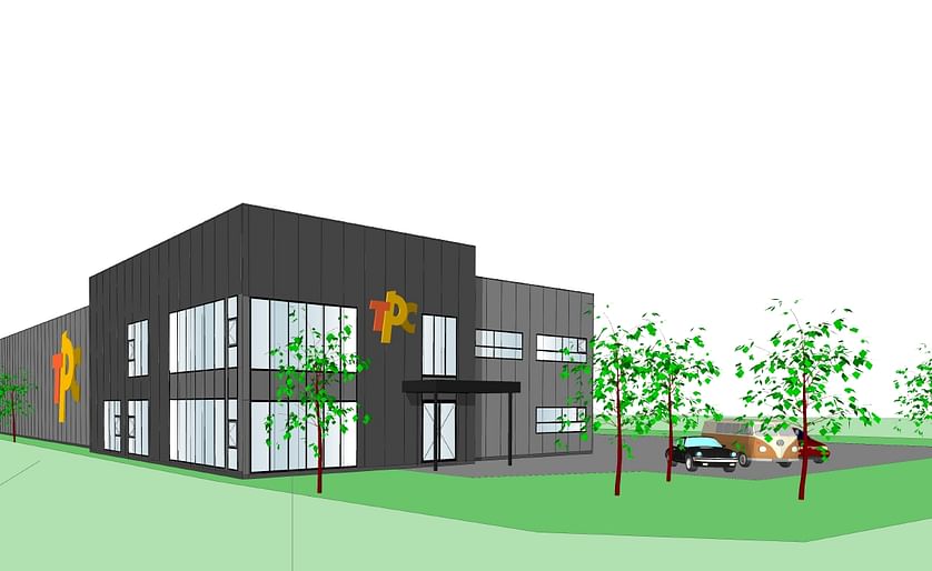 Artist impression of the new building of The Potato Company (TPC) planned on a just acquired lot in business park "De Munt" in Emmeloord (The Netherlands).