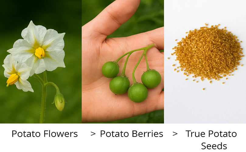 Stages of True Potato Seed Development CAPTION