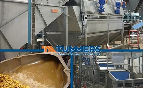 Tummers Food Processing Solutions washing line for specialty potatoes. Tummers Food Processing Solutions washing line for specialty potatoes.