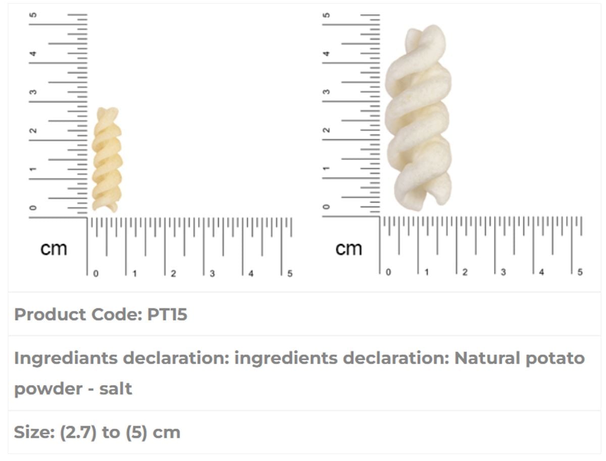 Almounajed Potato pellets (Twist) specifications Almounajed Potato pellets (Twist) specifications
