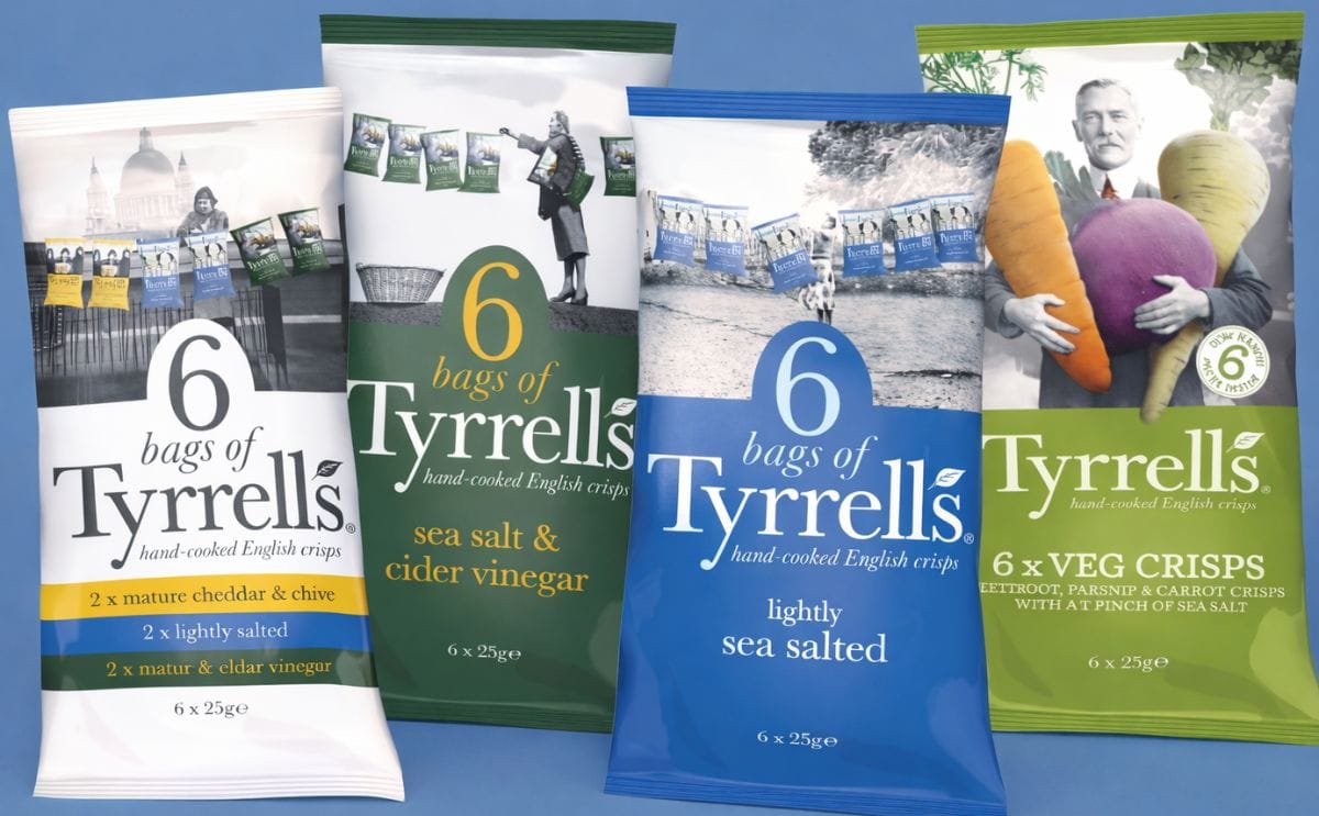 Tyrrell's redesigned and extended multipack crisp offering