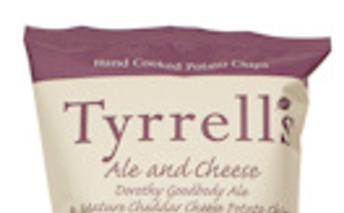 Tyrrells new Ale and Cheese flavoured potato chips Tyrrells new Ale and Cheese flavoured potato chips