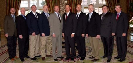 The USPB Executive Committee, front row: (from left to right) Chris Slagell, Rob Davis, Brett Jensen, Mike Carter, Tim O’Connor, Sid Staunton, Todd Michael, Ritchey Toevs, John Meyer and Bruce Richardson&nbsp;