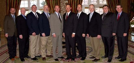 The USPB Executive Committee, front row: (from left to right) Chris Slagell, Rob Davis, Brett Jensen, Mike Carter, Tim O’Connor, Sid Staunton, Todd Michael, Ritchey Toevs, John Meyer and Bruce Richardson 