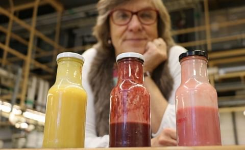 Eva Tornberg's fruit drink is - besides the fruit - made of an emulsion of potato and rapeseed oil. Eva Tornberg's fruit drink is - besides the fruit - made of an emulsion of potato and rapeseed oil.