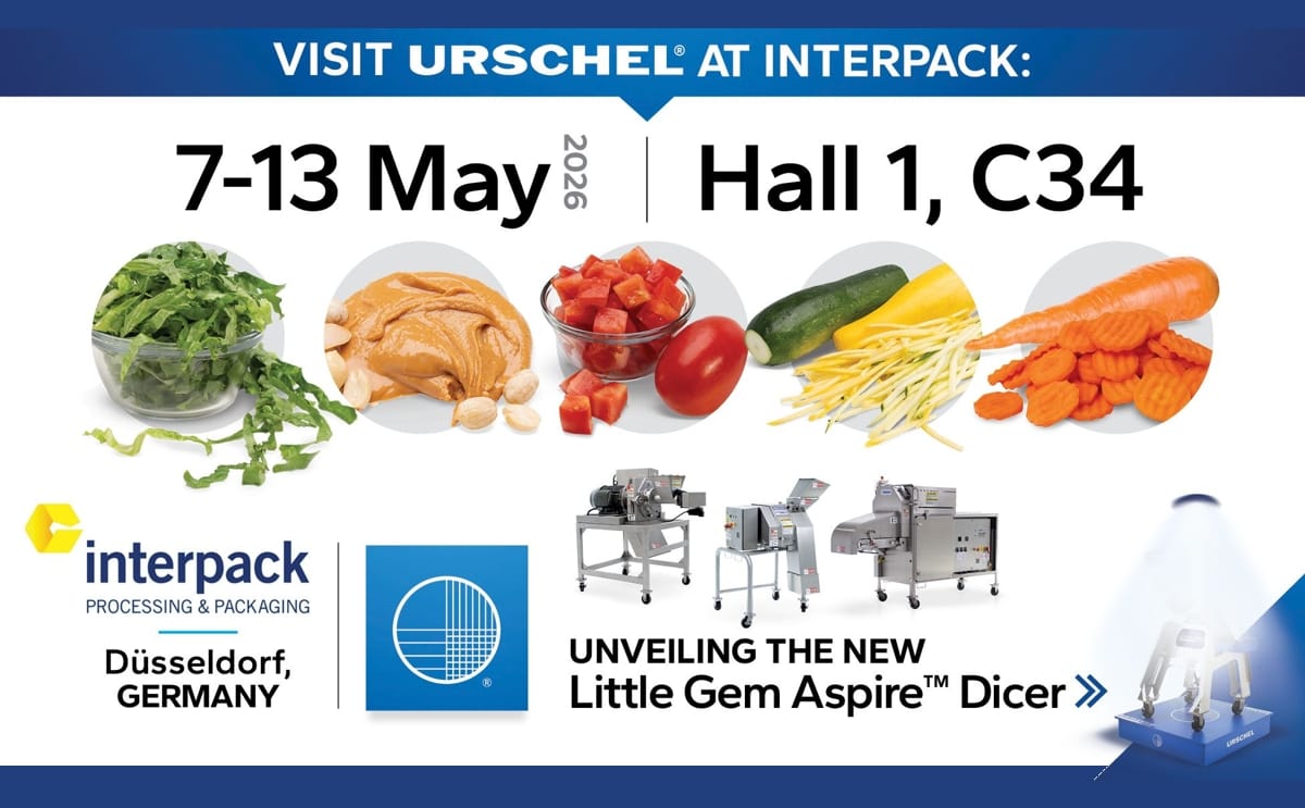 Urschel to unveil the Little Gem Aspire Dicer alongside advanced cutting solutions at Interpack 2026. Urschel to unveil the Little Gem Aspire Dicer alongside advanced cutting solutions at Interpack 2026.