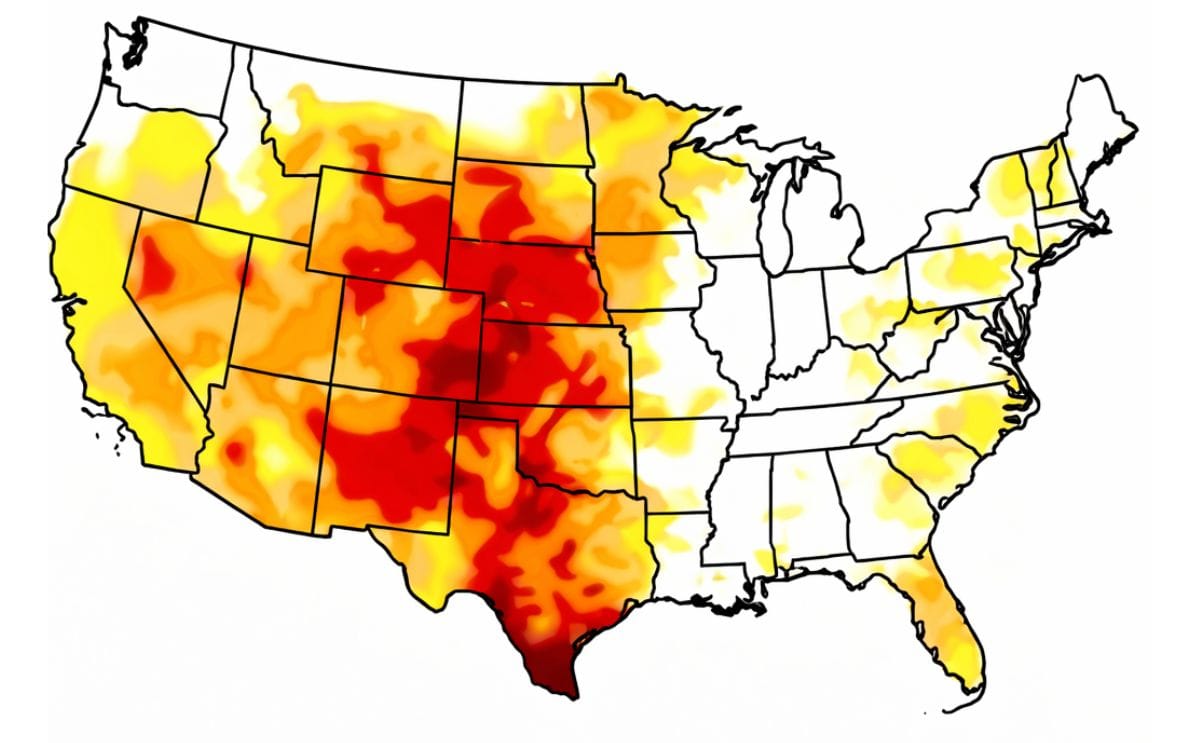 US area facing drought falls below 50 percent for first time in 10 months