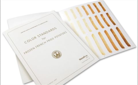 USDA french fry color card USDA french fry color card