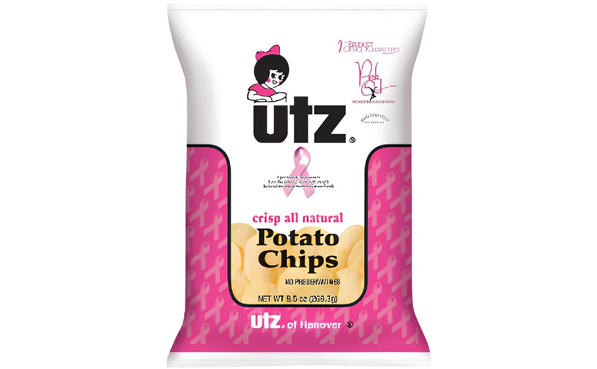 Utz potato chips in pink package Utz potato chips in pink package