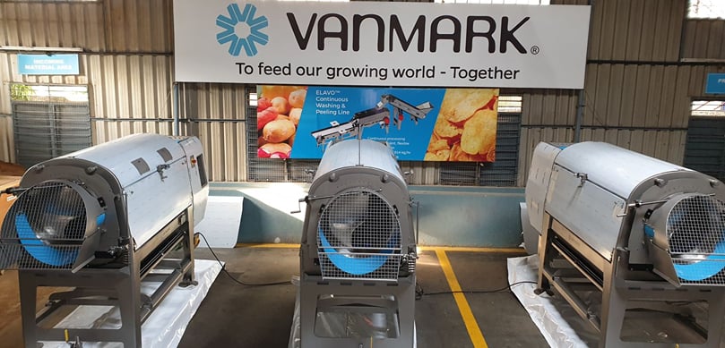 Vanmark’s India location first three peelers Vanmark’s India location first three peelers