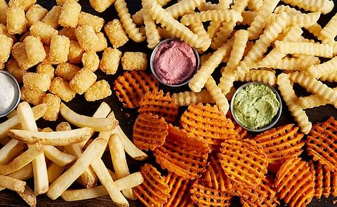 Variety of potato snacks Variety of potato snacks