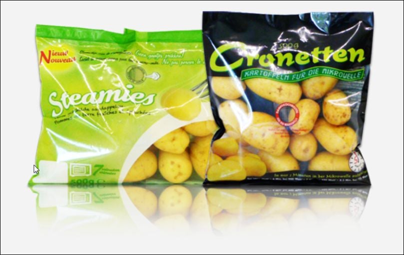 Potatoes packed in Microwave oven film bags