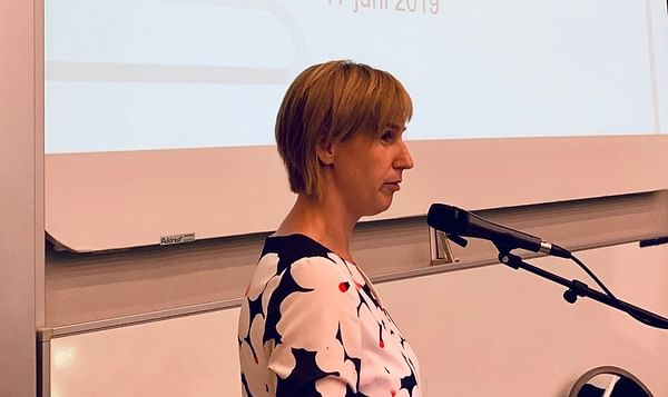 Nele Cattoor tijdens de opening van het FVPhouse seminar in 2019