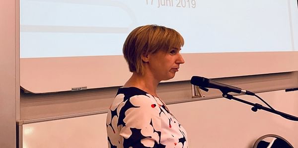 Nele Cattoor tijdens de opening van het FVPhouse seminar in 2019