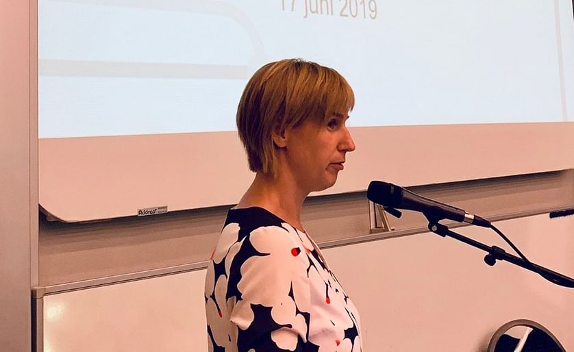 Nele Cattoor tijdens de opening van het FVPhouse seminar in 2019 (Courtesy: twitter.com/@romaincools)