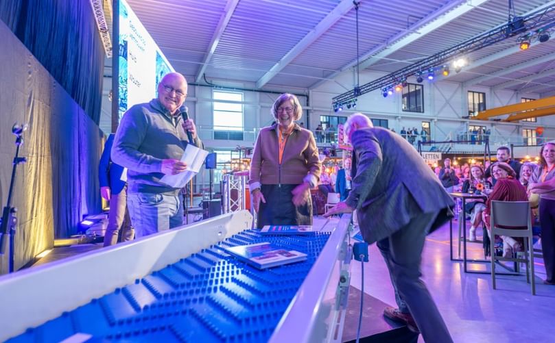 Guests celebrate the grand opening of Verbruggen Palletizing Solutions’ new facility in Emmeloord with speeches, live demonstrations, and festive activities Guests celebrate the grand opening of Verbruggen Palletizing Solutions’ new facility in Emmeloord with speeches, live demonstrations, and festive activities