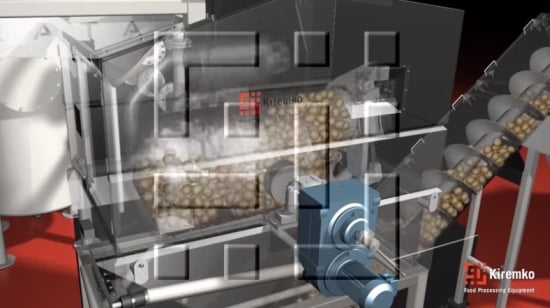 Watch the inner workings of the Kiremko STRATA® steam peeler