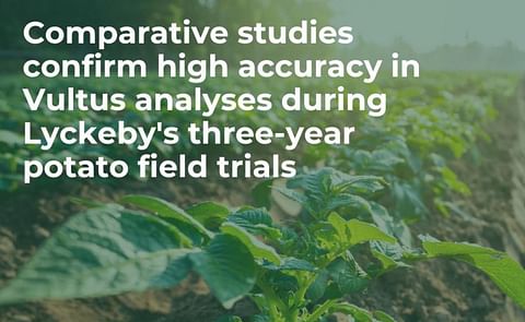 Vultus analyses demonstrate exceptional accuracy in Lyckeby's three-year potato field trials, as confirmed by comparative studies. Vultus analyses demonstrate exceptional accuracy in Lyckeby's three-year potato field trials, as confirmed by comparative studies.