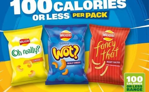 Walkers launches '99 Calories or less' banner Walkers launches '99 Calories or less' banner