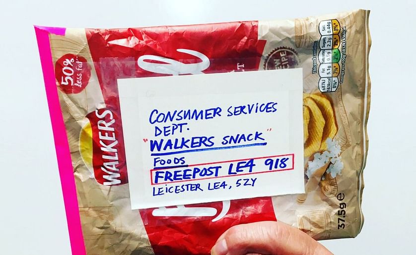 Empty chip bags (crisp packets) are being mailed back to Walkers in protest against the fact that the metallized plastic packaging is not biodegradable and can not be recycled either.
Royal Mail urges campaigners not to mail any chip packages without an 