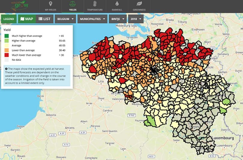 WatchITGrow online crop monitoring platform for the potato industry(Courtesy: VITO)