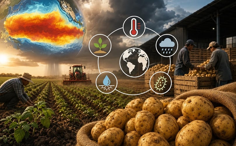 Growers and researchers are investing in climate-resilient potato varieties, precision irrigation, and improved disease management to reduce weather-related risks. Growers and researchers are investing in climate-resilient potato varieties, precision irrigation, and improved disease management to reduce weather-related risks.