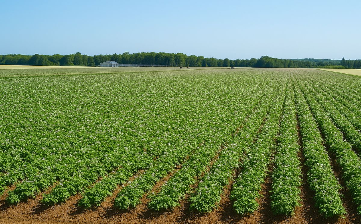 Wisconsin Potato Field in bloom