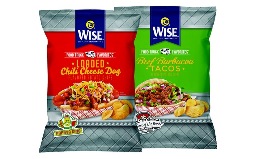 So far Wise Foods has launched two flavors in its Food Truck Favorites range: 'Loaded Chili Cheese Dog' and 'Beef Barbacoa Tacos' .