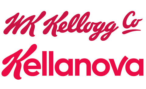 WK Kellogg co and Kellanova logo WK Kellogg co and Kellanova logo