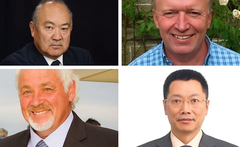 Changes to the Board of the World Potato Congress: Albert T. Wada (top left, retired); Douglas Harley (top right, new to the Board); Frank Mulcahy (bottom left, new to the Board); Dr. Kaiyun Xie (bottom right, new to the Board) Changes to the Board of the World Potato Congress: Albert T. Wada (top left, retired); Douglas Harley (top right, new to the Board); Frank Mulcahy (bottom left, new to the Board); Dr. Kaiyun Xie (bottom right, new to the Board)