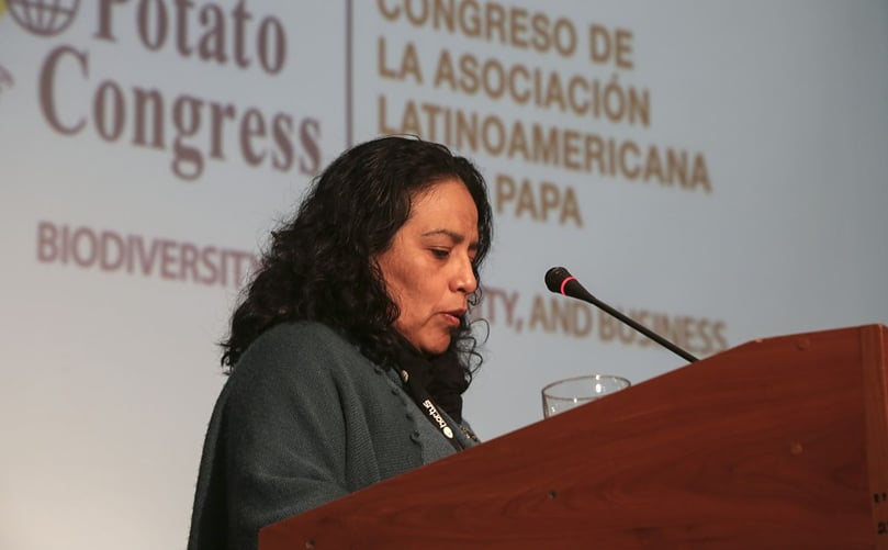 CIP potato breeder Elisa Salas was reelected President of ALAP for a second two-year term CIP potato breeder Elisa Salas was reelected President of ALAP for a second two-year term