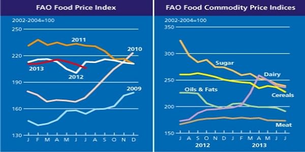  FAO Food Price Index and FAO Food Commodity Price indices for July 2013