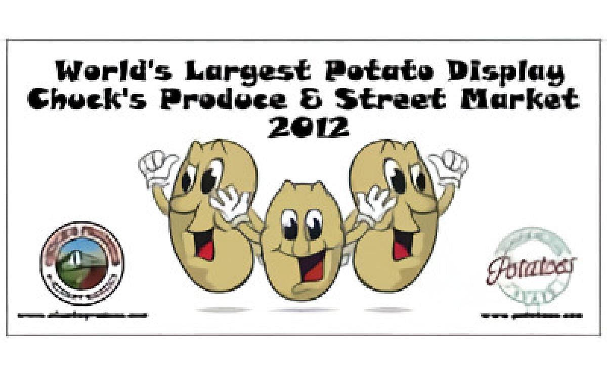 World's largest potato display at chucks produce World's largest potato display at chucks produce