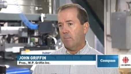 CEO John Griffin of W.P. Griffin on colour coded potatoes