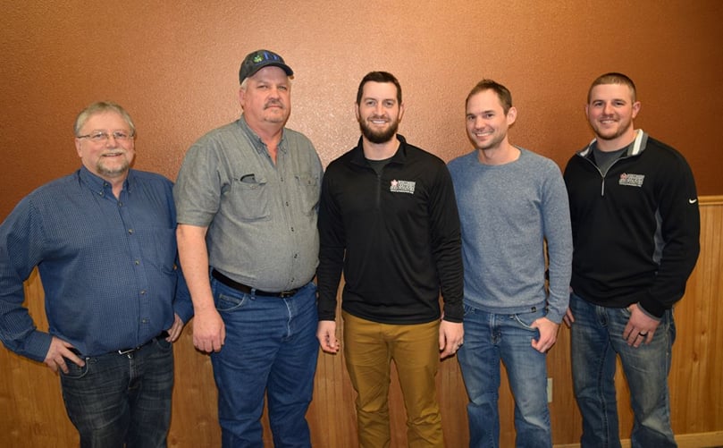 From left to right: Roy Gallenberg, Jeff Suchon, Matt Mattek, J.D. Schroeder and Jeff Fassbender. From left to right: Roy Gallenberg, Jeff Suchon, Matt Mattek, J.D. Schroeder and Jeff Fassbender.