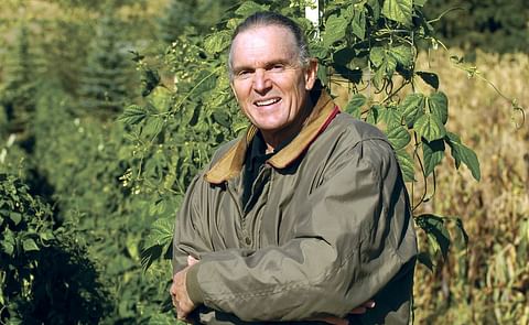 John Reganold, Washington State University Regents Professor of Soil Science and Agroecology, inspects crops using organic agricultural practices. John Reganold, Washington State University Regents Professor of Soil Science and Agroecology, inspects crops using organic agricultural practices.
