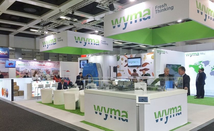 The Wyma booth back in February at the Fruit Logistica in Berlin, Germany (Courtesy: twitter / @wymasolutions)
