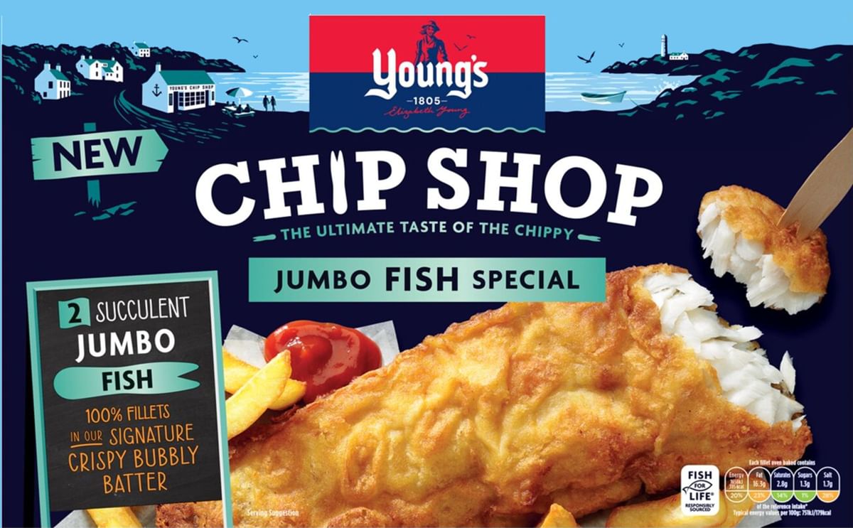 Young’s celebrates Britain’s love for fish & chips with its new Chip Shop Jumbo Fish Special — a bigger, tastier way to enjoy the nation’s favourite Friday tradition. Young’s celebrates Britain’s love for fish & chips with its new Chip Shop Jumbo Fish Special — a bigger, tastier way to enjoy the nation’s favourite Friday tradition.