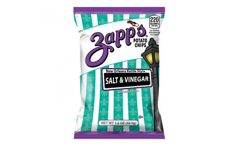 Zapp’s® Salt & Vinegar potato chips highlighted as part of Utz Quality Foods, LLC’s nationwide recall over potential Salmonella contamination. Zapp’s® Salt & Vinegar potato chips highlighted as part of Utz Quality Foods, LLC’s nationwide recall over potential Salmonella contamination.