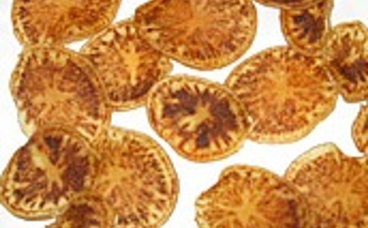Chips from potatoes with zebra chips disease Chips from potatoes with zebra chips disease