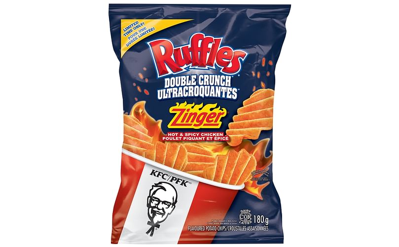 Ruffles Double Crunch Zinger Hot & Spicy Chicken Flavoured Potato Chips!